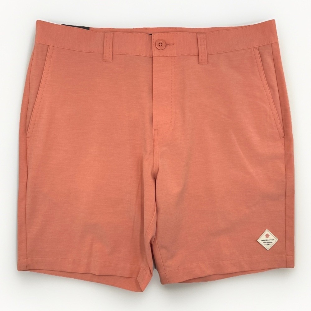 Travis Mathew 8" Tech Chino Golf Shorts - Terra Cotta Canvas - Men's 42 NEW